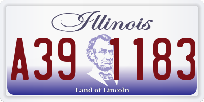 IL license plate A391183