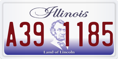 IL license plate A391185