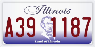 IL license plate A391187