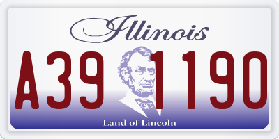 IL license plate A391190
