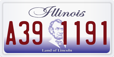 IL license plate A391191