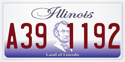 IL license plate A391192