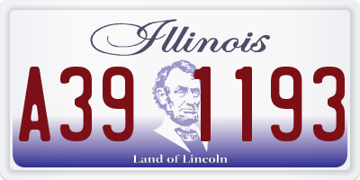 IL license plate A391193