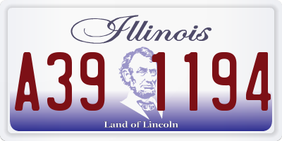 IL license plate A391194