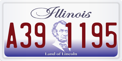 IL license plate A391195