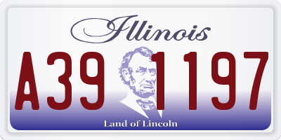 IL license plate A391197