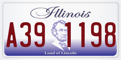 IL license plate A391198