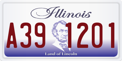 IL license plate A391201