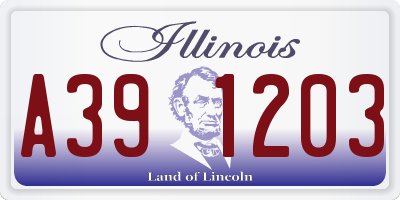 IL license plate A391203