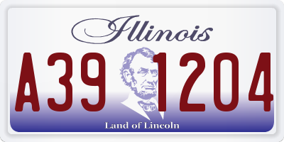 IL license plate A391204