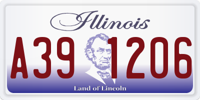 IL license plate A391206