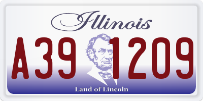 IL license plate A391209