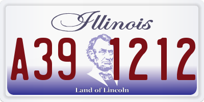 IL license plate A391212