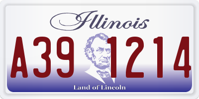 IL license plate A391214