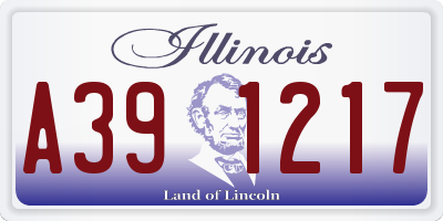 IL license plate A391217