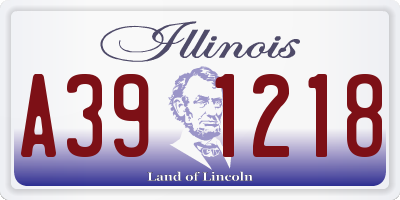 IL license plate A391218