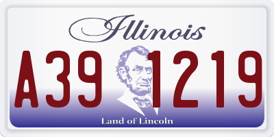 IL license plate A391219