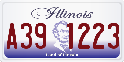 IL license plate A391223