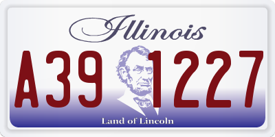IL license plate A391227