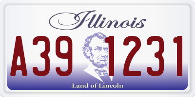 IL license plate A391231