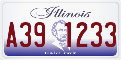 IL license plate A391233