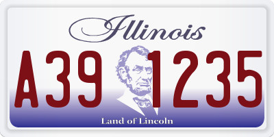 IL license plate A391235
