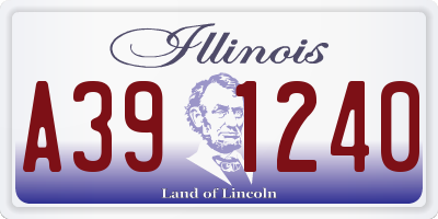 IL license plate A391240