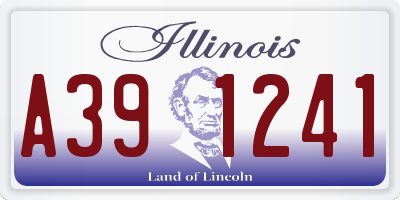 IL license plate A391241