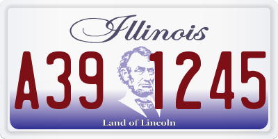 IL license plate A391245
