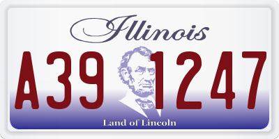 IL license plate A391247