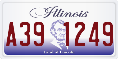 IL license plate A391249