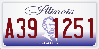 IL license plate A391251