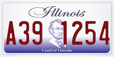 IL license plate A391254