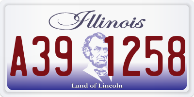 IL license plate A391258