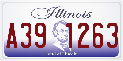 IL license plate A391263