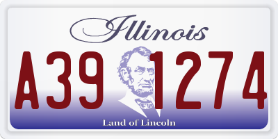 IL license plate A391274