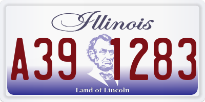 IL license plate A391283