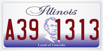 IL license plate A391313