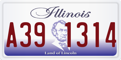 IL license plate A391314