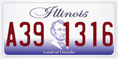 IL license plate A391316
