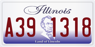 IL license plate A391318