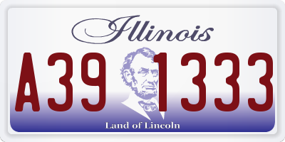 IL license plate A391333