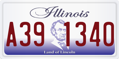 IL license plate A391340