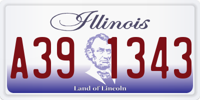 IL license plate A391343