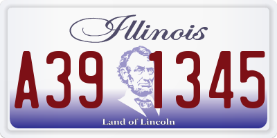 IL license plate A391345