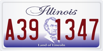 IL license plate A391347