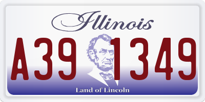 IL license plate A391349
