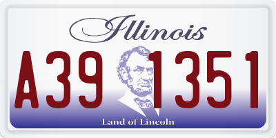 IL license plate A391351