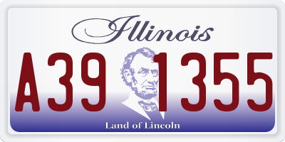 IL license plate A391355