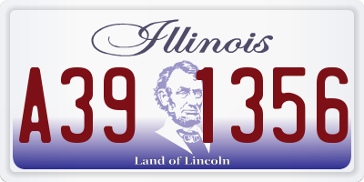 IL license plate A391356